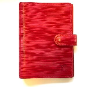 Louis Vuitton Agenda - Vintage Red Epi Leather Small Ring PM, gold hardware